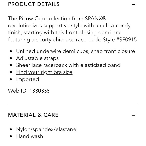 SPANX 34D Pillow Demi Cup Lace Racerback - Picture 5 of 15